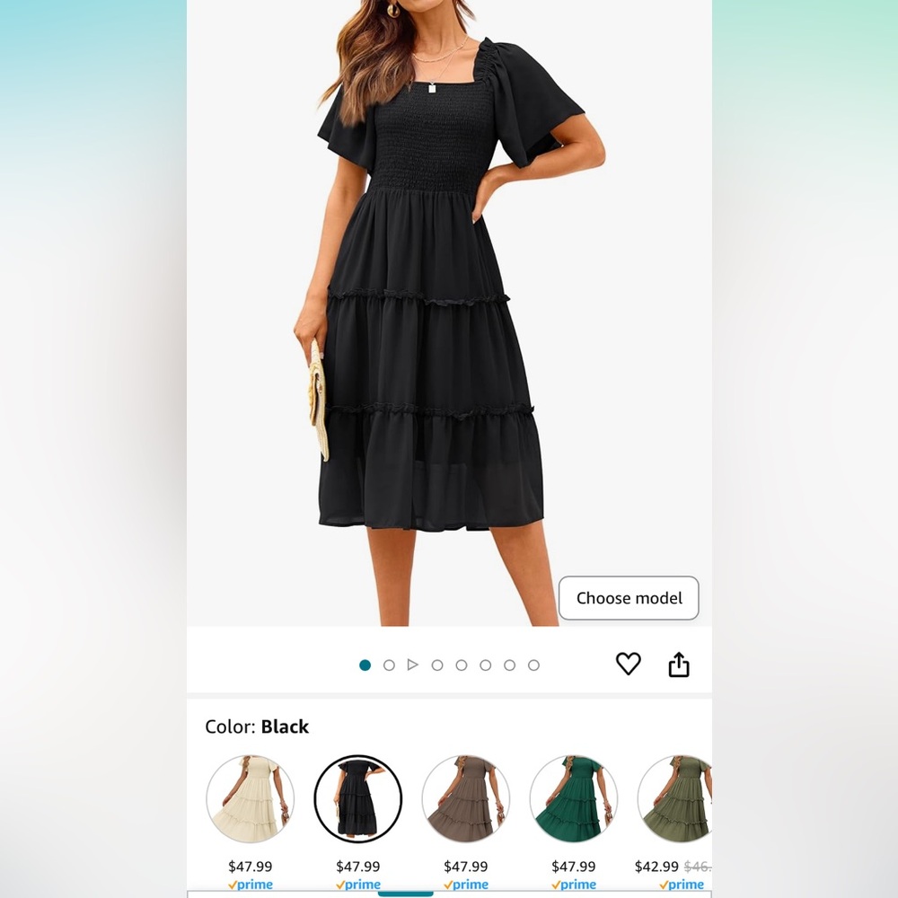 Black casual dress.